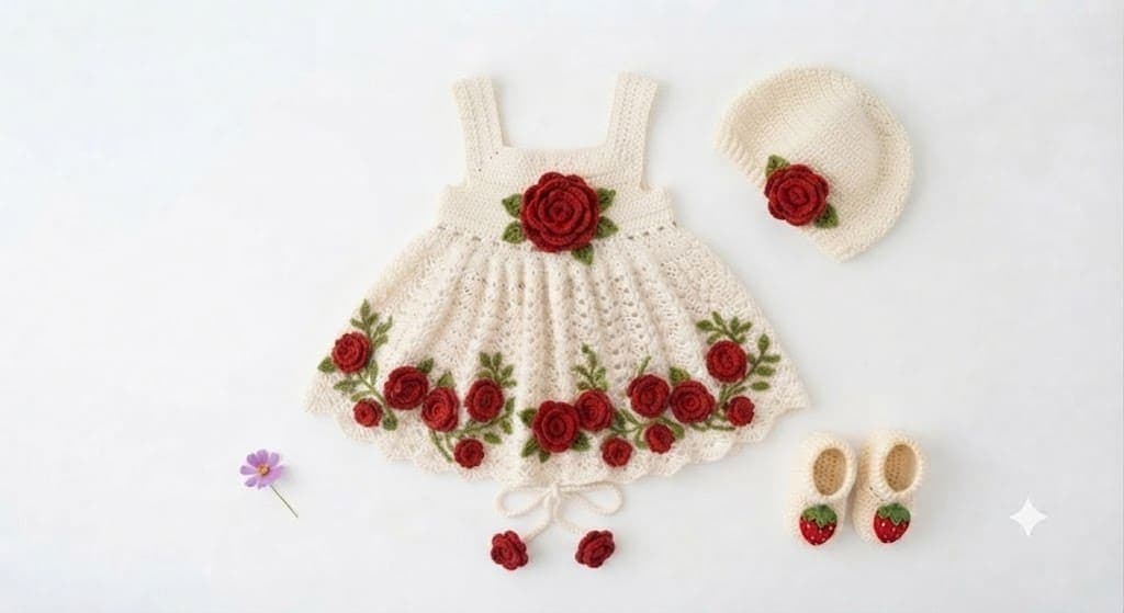 levender bloom dress or baby knit set - 2